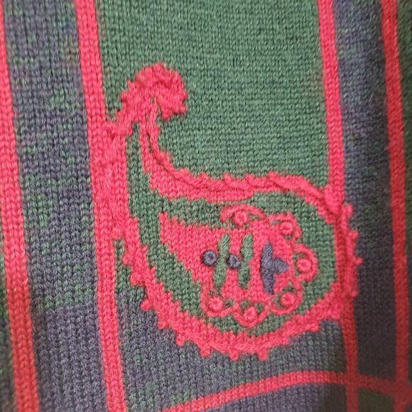 Pendleton Women's Sweater Petite Medium Cardigan Wool Button Front V-Neck Green - Picture 6 of 11